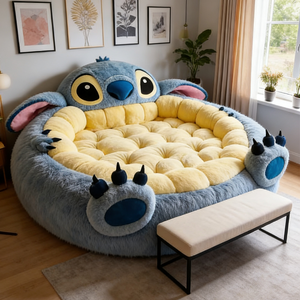 <span class=keywords><strong>Cama</strong></span> Gigante con Marco de Peluche Suave, Muebles de Dormitorio para Niños y <span class=keywords><strong>Adultos</strong></span>, Cómodo <span class=keywords><strong>Nido</strong></span> para Dormir con Diseño de Dibujos Animados, Acogedor - Product Image 1