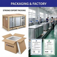 Banc de travail réfrigéré refroidi par air SWENZA, table commerciale, congélateur en acier inoxydable, réfrigération sous le comptoir pour restaurant, cuisine