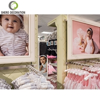 Alta calidad para muebles de tienda de ropa duradera, soporte de exhibición de ropa para bebés y niños, escaparate para ropa de bebé, soporte de exhibición