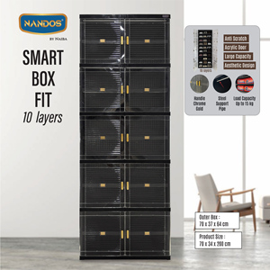 สมาร์ทบ็อกซ์ ฟิต 10 ชั้น ดีไซน์หรูหราและใช้งานได้หลากหลาย เหมาะสำหรับห้องนอนของคุณ มอบโซลูชันการจัดเก็บที่มีสไตล์ - Product Image 2