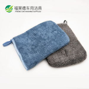 Gant de lavage de voiture en polaire corail épaisse 19x26cm pour le nettoyage et le detailing automobile - Product Image 3