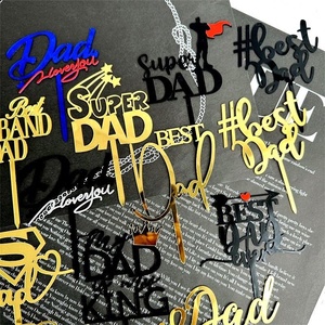 Nuovo Topper per Torta in Acrilico Stile Ins, Decorazione per Torta Festa del Papà, Miglior Papà in Acrilico - Product Image 4