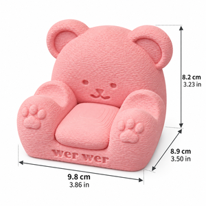 Cute <b>Bear</b> Phone Holder 3D Printed Desk Stand <b>Pink</b> Desktop Phone Grip for Study Room Decor - Product Image 5