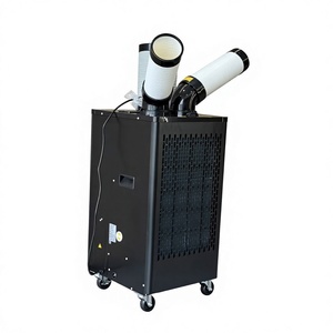 เครื่องปรับอากาศเคลื่อนที่ 25000 BTU สำหรับอุตสาหกรรม ระบบทำความเย็นและความร้อน สีน้ำเงิน โครงสร้างโลหะ เหมาะสำหรับใช้ในเชิงพาณิชย์ โรงแรม โรงรถ - Product Image 1