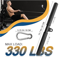 Barre de traction pour poulie, barre de pression triceps, accessoires d'entraînement avec poignée en caoutchouc pour la musculation à domicile