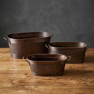 Ensemble de 3 bacs à fête galvanisés - Product Image 1