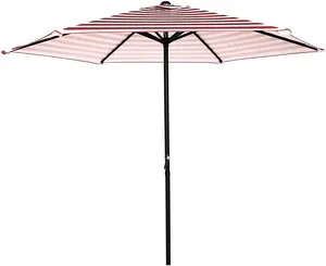 9 피트 라운드 시장 야외 파티오 우산 파라솔 테이블 우산 정원 파라솔