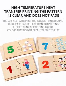 Montessori-Inspired Wooden Number <b>Puzzles</b> Self-Correcting Math Games for Kindergarten Kids Educational Toy - Product Image 4