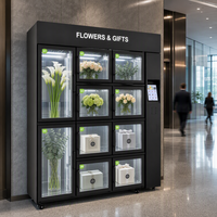 Distributeur Automatique de Bouquets Floraux avec Refroidisseur de Cartes Automatique, Surveillance à Distance et Options de Paiement Multiples pour Fleurs Fraîches