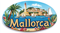Aimants de réfrigérateur de haute qualité en résine personnalisée, design moderne, effet de relief 3D moyen, souvenirs de voyage à Mallorca, artisanat