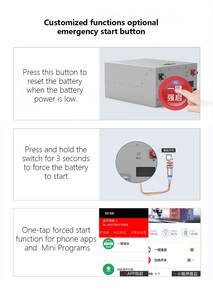แบตเตอรี่ลิเธียมไอรอนฟอสเฟตแบบแพ็ค สำหรับสตาร์ทเครื่องปรับอากาศรถบรรทุกและรถบ้าน แรงดัน 25.6V ความจุ 280 Ah พร้อมวงจรการใช้งานยาวนาน - Product Image 4