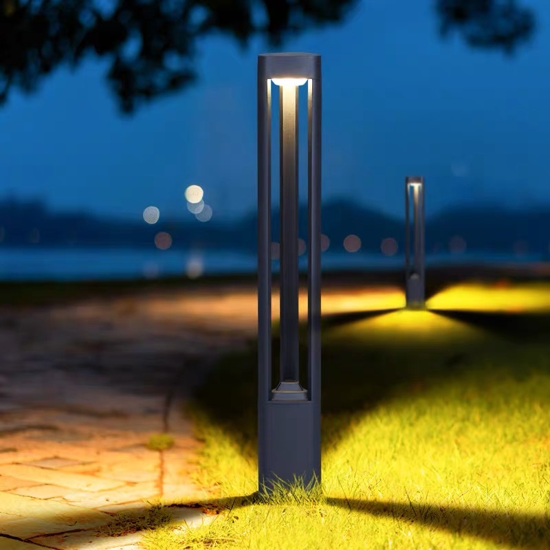 Modern Style 10W COB Waterproof LED Bollard Light IP65 Aluminum Light Pole for Garden Villa Courtyard Lawn Lighting