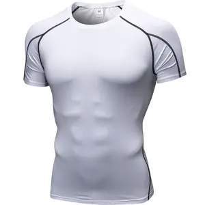 Elastic quick-drying men's PRO tight short-sleeved T-shirt for fitness sports running training suit
