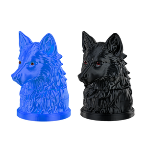 Broyeur manuel en plastique à 3 couches en forme de tête de loup 3D, accessoire de fumage, distributeur de stockage 70x105mm - Product Image 4
