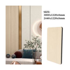 Panneau mural à lattes en bois moderne Panneau de charbon de bambou décoratif intérieur pour fond de télévision - Product Image 1