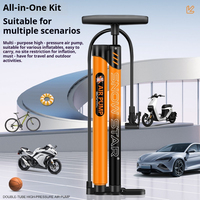 Pompe à air haute pression pour vélo de route 120 PSI avec manomètre de précision, gonfleur de pneus de vélo à double tube pour valves Presta et pneus de course