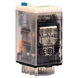 RXM Series Miniature Overload Plug-In <b>Relay</b> with 24V Lockable Test Button LED Low Power General Purpose - Product Image 3