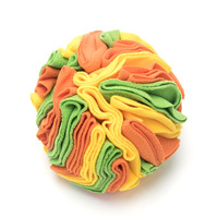 Jouet interactif pour chien en peluche multi-couleurs, balle à renifler pour animaux de compagnie, avec compartiment caché pour nourriture, vente en gros du fabricant