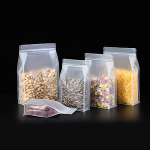 14*20cm Limpar Stand up <span class=keywords><strong>Food</strong></span> Bags Zipper Reutilizável Selagem <span class=keywords><strong>Food</strong></span> Pouch Snack Embalagem Saco com Rasgo Notch Calor Resealable - Product Image 4