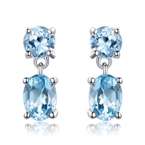 नाशपाती ब्लू पुखराज कान की बाली <span class=keywords><strong>Jcpenney</strong></span> ब्लू पुखराज कान की बाली 925 स्टर्लिंग चांदी ब्लू पुखराज कान की बाली - Product Image 4