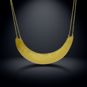 Colliers pendentifs unisexes tendance en laiton massif plaqué or 18 carats faits à la main en forme de lune - Cadeau - Product Image 2