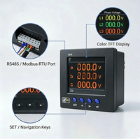 Compteur d'énergie numérique multifonctionnel de haute précision classe 0.5 avec affichage LED 5A triphasé intelligent SEM 9220 0-9999.9 kWh