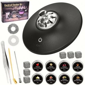 Hot-selling Electric Smoke Generator Cocktail Mixing <b>Tool</b>, Flying Saucer-style Whisky Electric Smoke Generator Set - Product Image 1