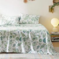 Parure de Lit de Luxe Super Douce et Confortable à Imprimé Végétal Tropical, Profonde et Personnalisée