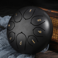 Factory Price Percussion Instrument 6 Inch 8 Tone Handpan Hollow Drum Carbon Steel Tongue Drum