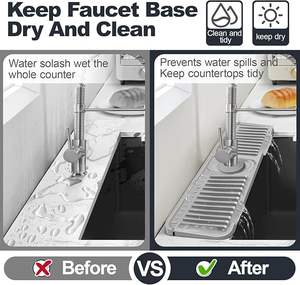 LEDUN 2025 3 colori rubinetto in Silicone stuoia di scarico <span class=keywords><strong>lavello</strong></span> da cucina paraspruzzi <span class=keywords><strong>lavello</strong></span> da cucina tappetino protettivo di scarico in Silicone esteso tappetino di scarico - Product Image 6