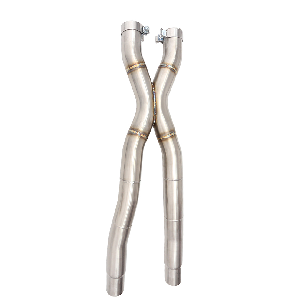 VantaFlow Free Flow X Pipe for Ferrari Purosangue FUV 6.5L V12 2023+ Mid Pipe Exhaust Mirror Polished Equal Length T304 Exhaust Pipe