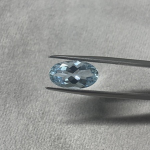 พลอยอะความารีนเบอร์ริลทรงรี 8x14 มม. สีฟ้าซานตามาเรีย พลอยหลวมทรงรี คุณภาพสูง ได้รับการรับรอง - Product Image 2