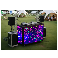 Cabina de DJ LED P1.86 P2 P2.5 Portátil para Interiores, Escenario, Bar, Fachada, Mesa de DJ, Pantalla LED de Video, Cabina de DJ LED Plegable