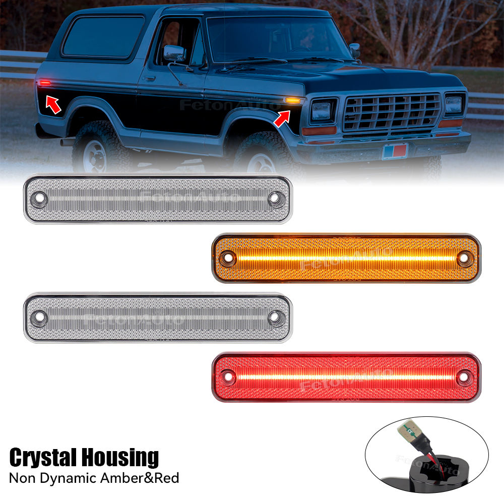 4PCS ámbar rojo-Cristal 02-0516