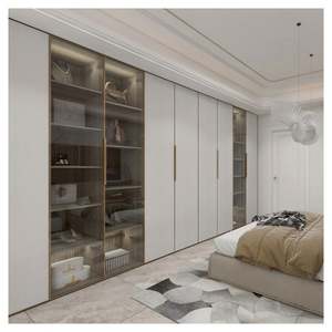 Armario de Madera Abierto Personalizado de Melamina MDF a Precio Económico, Color Burlywood, con Cajón - Product Image 2