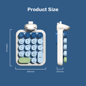 Ergonomic Portable Plastic USB 3.0 Numeric Keypad Plug and Play <b>Wireless</b> Detachable <b>Mini</b> Number <b>Keyboard</b> for Bank School Mall - Product Image 6