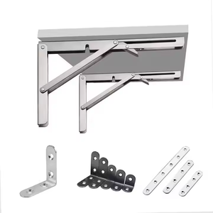 Mesa <span class=keywords><strong>de</strong></span> <span class=keywords><strong>madera</strong></span> resistente <span class=keywords><strong>de</strong></span> metal <span class=keywords><strong>de</strong></span> acero inoxidable Soporte <span class=keywords><strong>de</strong></span> estante plegable en L flotante montado en la pared - Product Image 1