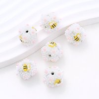 Boules de fleurs d'abeille en strass écologiques Selina Crystal 23 mm – Fournitures de bricolage pour stylos, chaînes de téléphone et décoration de vêtements