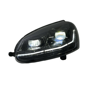 Fari Bicolore SJC per VW <span class=keywords><strong>Golf</strong></span> <span class=keywords><strong>5</strong></span> 06-10, Grigio Fumé con Luci Diurne Gialle e Bianche, Gruppo Ottico Anteriore con Indicatori di Direzione e Retromarcia - Product Image 5