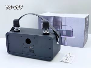 YS609ไม้3600มิลลิแอมป์20วัตต์คู่ไมค์ไร้สายเสียงสะท้อนเสียงพูดลำโพงคาราโอเกะกลางแจ้ง - Product Image 6