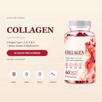 Gummies au collagène, algues marines, chlorophylle, kératine, biotine, vitamines pour les cheveux, les ongles et les articulations OEM ODM
