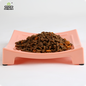 Bacia retangular <span class=keywords><strong>pet</strong></span> com design padrão loop, alimentador anti-derrapante gato para tigelas gato - Product Image 5