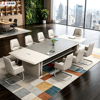 Table de conférence de grande taille JIUSHUN, mobilier de bureau exécutif, table de salle de réunion en bois pour les entreprises