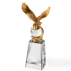 Prix du trophée sportif en verre de cristal fourni par le fabricant avec <span class=keywords><strong>logo</strong></span> personnalisé Golden Eagle Metal Crystal Crafts - Product Image 4