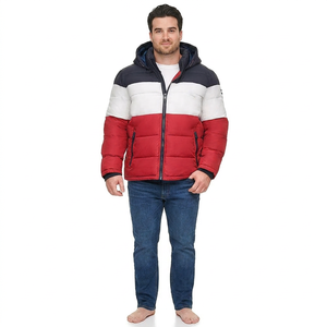 Custom Style <b>Men's</b> Hooded Winter Puffer <b>Jacket</b> Waterproof Windproof Breathable <b>Long</b> Sleeve Customizable Wholesale Sale - Product Image 1