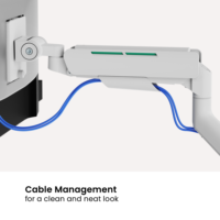 LDT85-C024P Dudukan Monitor Ganda Tugas Berat dengan Gas Spring, Bracket Monitor untuk Monitor Lengkung Ultrawide 17"-49"