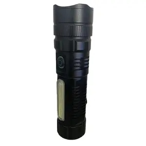 Portable Aluminum Total Led Tactical Flashlight Scalable Flashlight Waterproof Led Usb/Type-C Rechargeable Flashlight Torch Led