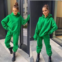 Ensemble de survêtement décontracté pour femmes, style sport tendance 2026, nouveau, ample, 2 pièces, sweat-shirt et pantalon de survêtement