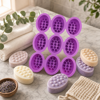 Moule en silicone pour savon de massage, moule à bougie, moule à résine, moule en silicone pour savon, moule en silicone pour la fabrication de savon et de cire