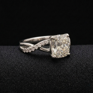 Elegante Anillo de Diamantes de Platino para Mujer, Joyería Clásica para Compromiso y Boda, Regalo Espléndido - Product Image 3